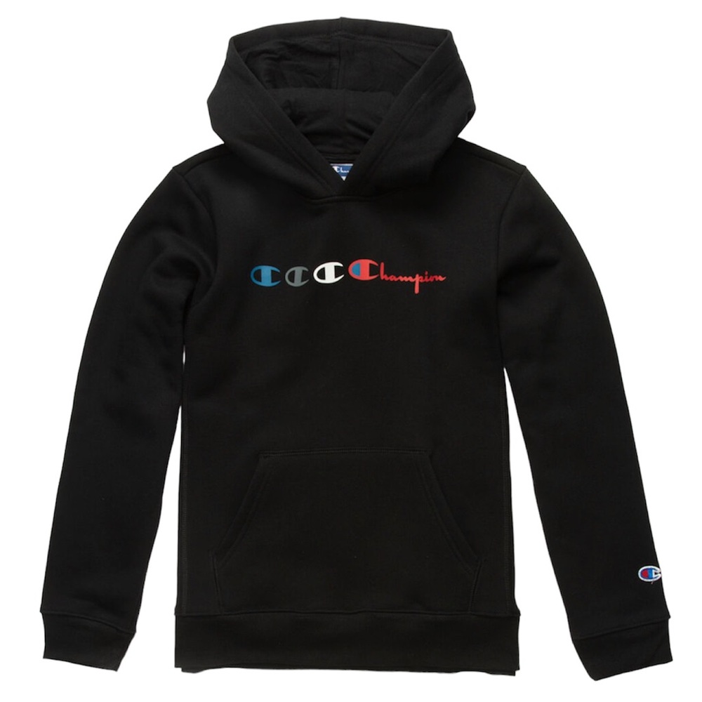 Champion CCC Vintage Script Black Hoodie Large
